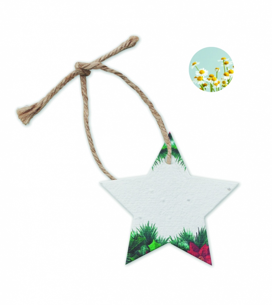 Logo trade promotional gifts image of: Seed paper Xmas ornament