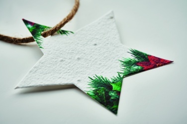 Logo trade promotional products image of: Seed paper Xmas ornament