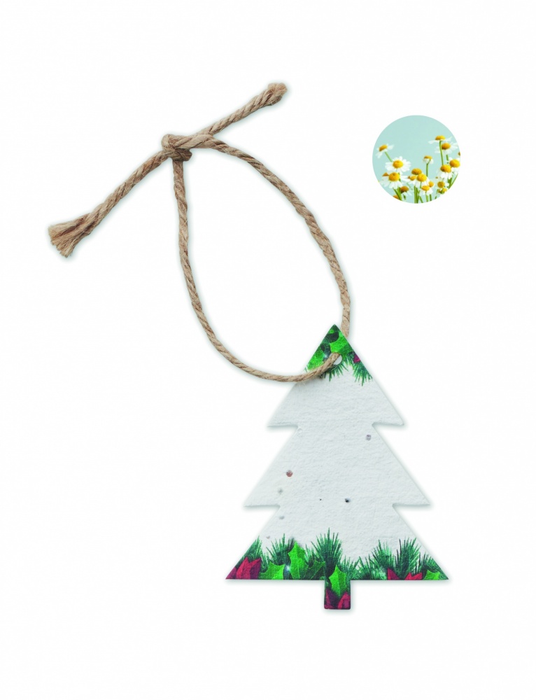 Logo trade promotional merchandise picture of: Seed paper Xmas ornament