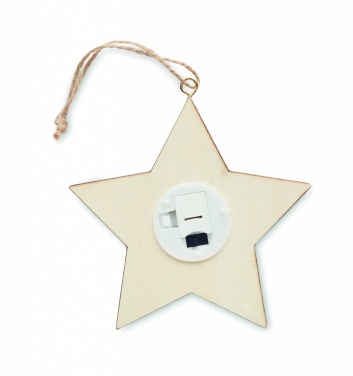 Logotrade promotional giveaway image of: MDF star with light