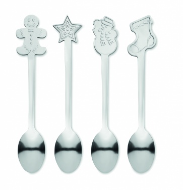 Logotrade advertising product image of: Set of 4 Christmas tea spoon