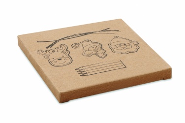 Logo trade promotional giveaway photo of: Drawing wooden ornaments set