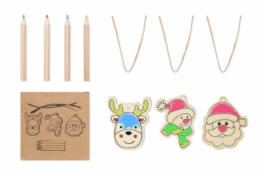 Logotrade business gifts photo of: Drawing wooden ornaments set