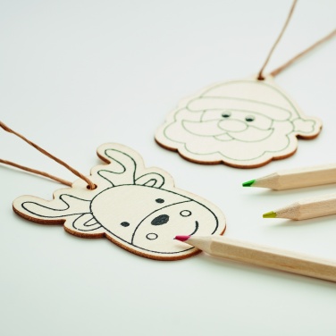 Logotrade promotional gift picture of: Drawing wooden ornaments set