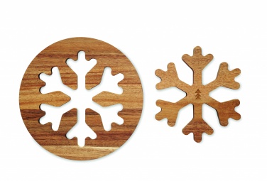 Logotrade business gift image of: Acacia wooden pot holders set