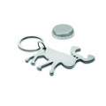 Recycled aluminium key ring, Matt Silver