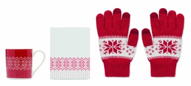 Logo trade promotional item photo of: Winter gift mug and gloves set