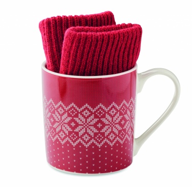 Logo trade promotional products picture of: Winter gift mug and gloves set