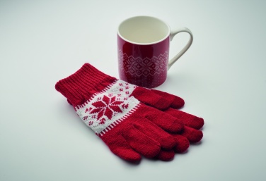 Logo trade advertising products image of: Winter gift mug and gloves set