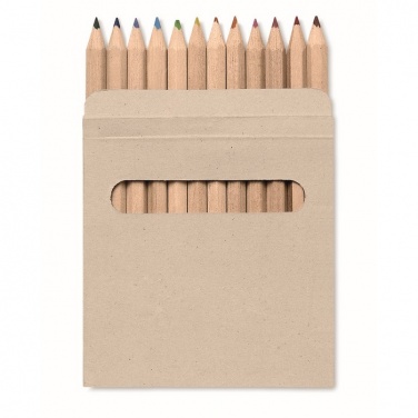 Logo trade promotional items picture of: 12 coloured pencils set