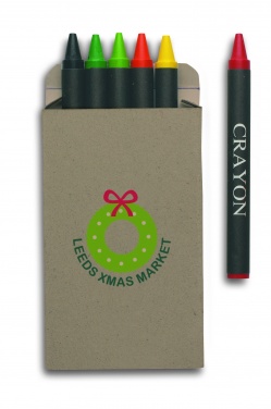 Logotrade business gift image of: Carton of 6 wax crayons