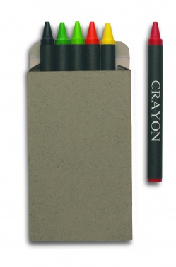 Logo trade promotional products image of: Carton of 6 wax crayons