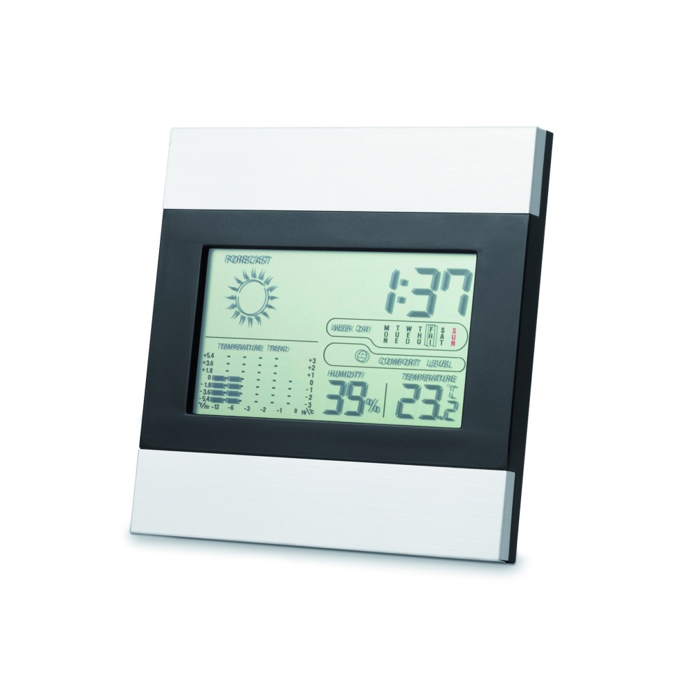 Logotrade business gifts photo of: Weather station and clock