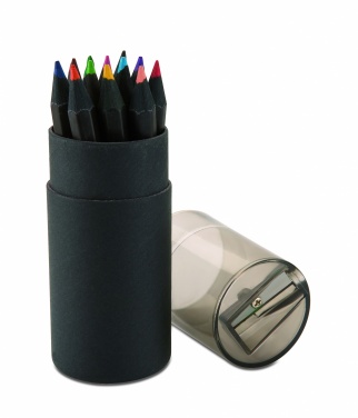 Logo trade promotional items image of: Black colouring pencils