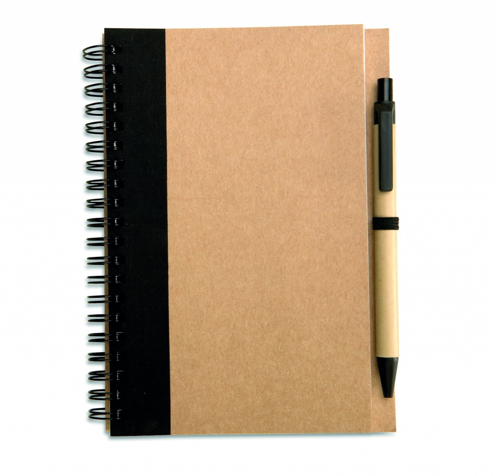 Logotrade promotional item image of: B6 recycled notebook with pen