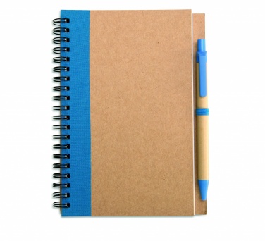 Logo trade corporate gift photo of: B6 recycled notebook with pen