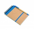 A6 recycled notepad with pen, Blue