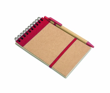 Logo trade promotional items picture of: A6 recycled notepad with pen