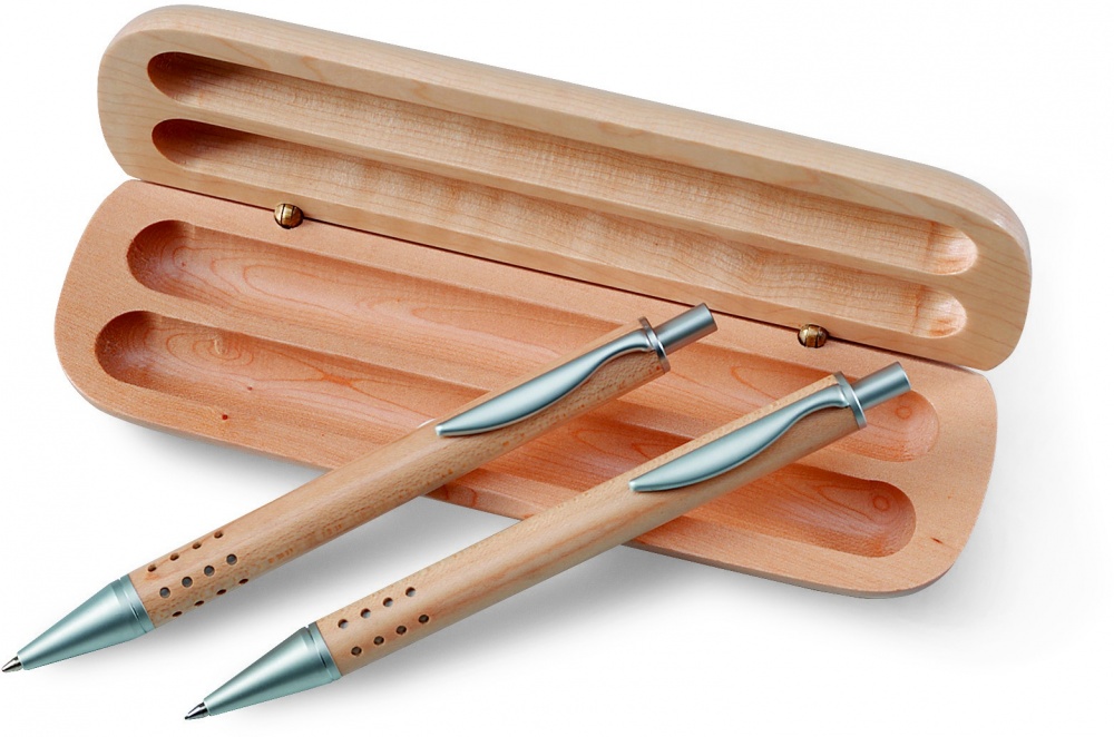 Logotrade business gift image of: Pen gift set in wooden box