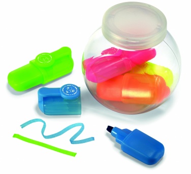 Logotrade promotional merchandise picture of: 5 highlighters in container