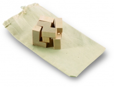 Logotrade business gifts photo of: Wooden puzzle in cotton pouch