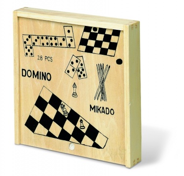 Logotrade advertising product picture of: 4 games in wooden box