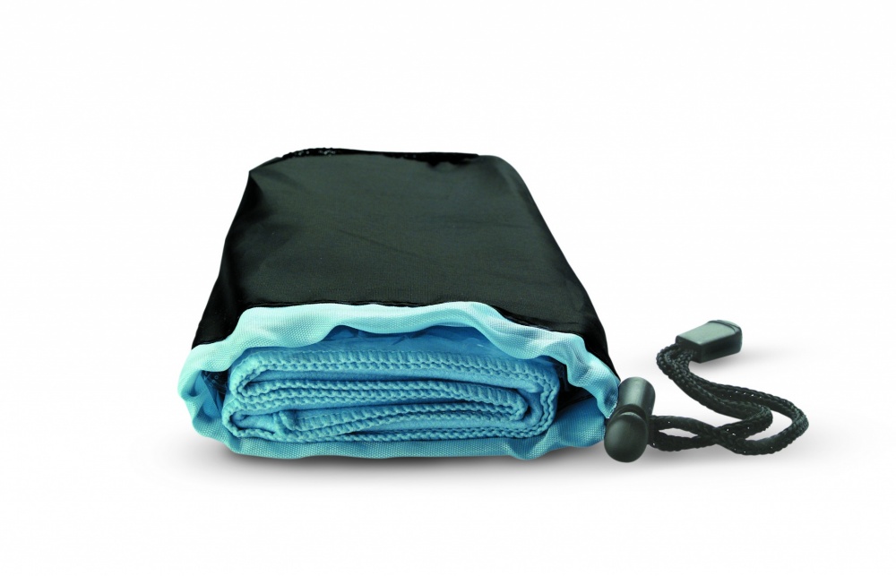 Logo trade promotional merchandise image of: Sport towel in nylon pouch