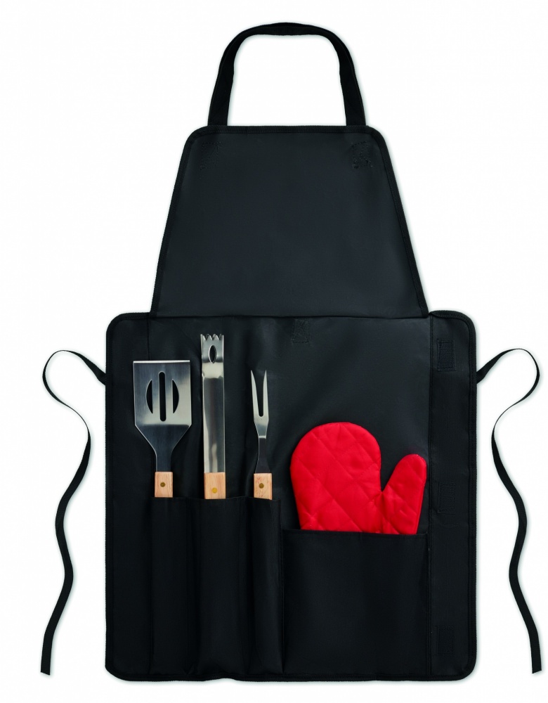 Logo trade business gift photo of: BBQ apron with BBQ tools