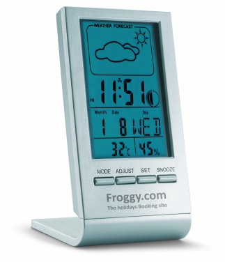 Logotrade promotional merchandise photo of: Weather station with blue LCD