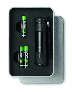 Logotrade corporate gift image of: LED torch in tin box