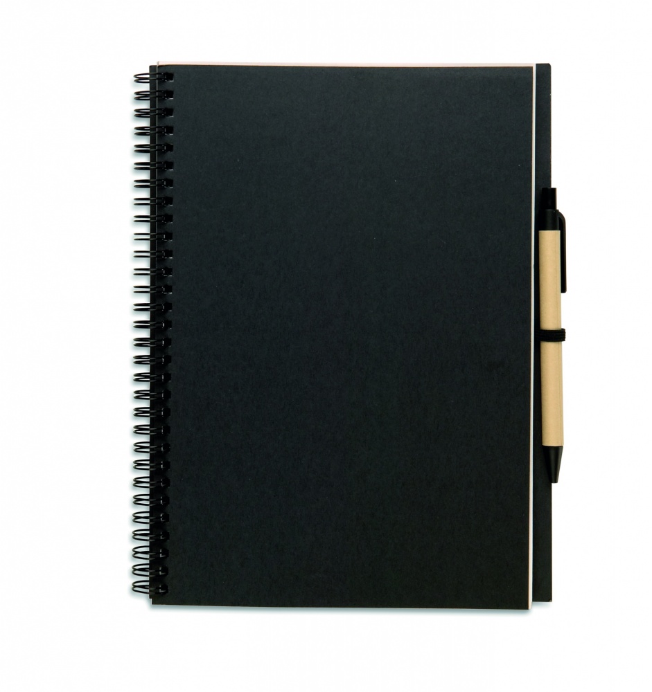 Logo trade promotional giveaway photo of: Recycled notebook with pen