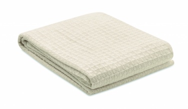 Logotrade business gift image of: Cotton wafle blanket 350 gr/m²