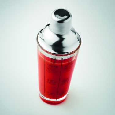 Logo trade promotional giveaways image of: Glass cocktail shaker 400 ml