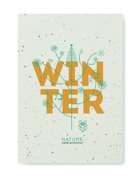 Logo trade promotional items image of: A5 seed paper cover notebook