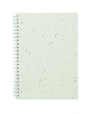 Logo trade corporate gifts image of: A5 seed paper cover notebook