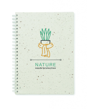 Logo trade advertising product photo of: A5 seed paper cover notebook