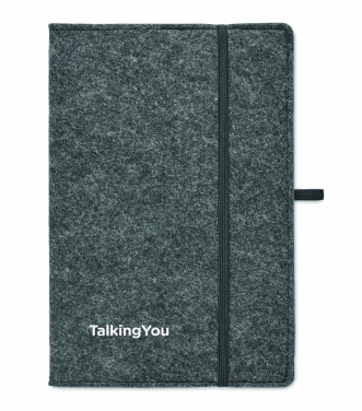 Logo trade promotional items picture of: A5 notebook RPET felt