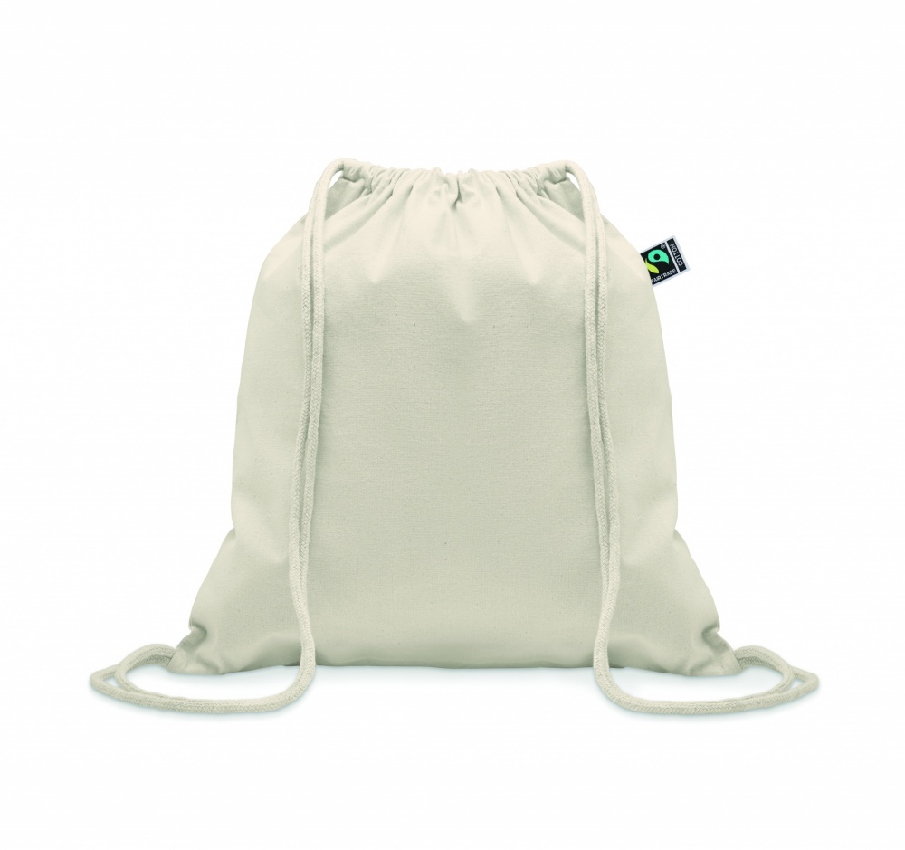 Logo trade corporate gift photo of: Drawstring bag Fairtrade