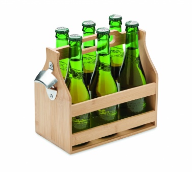 Logotrade promotional merchandise image of: 6 beer crate in bamboo