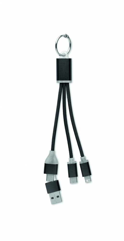 Logo trade promotional gifts picture of: 4 in 1 charging cable type C