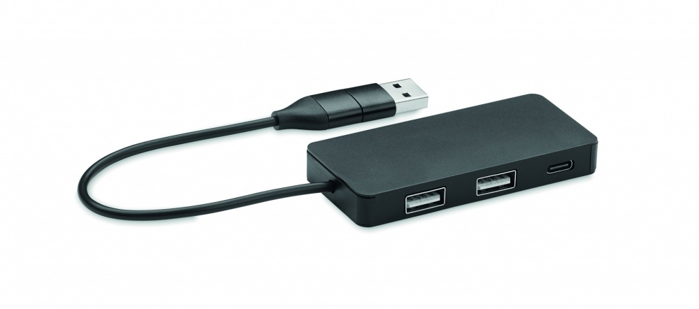 Logotrade corporate gift image of: 3 port USB hub with 20cm cable