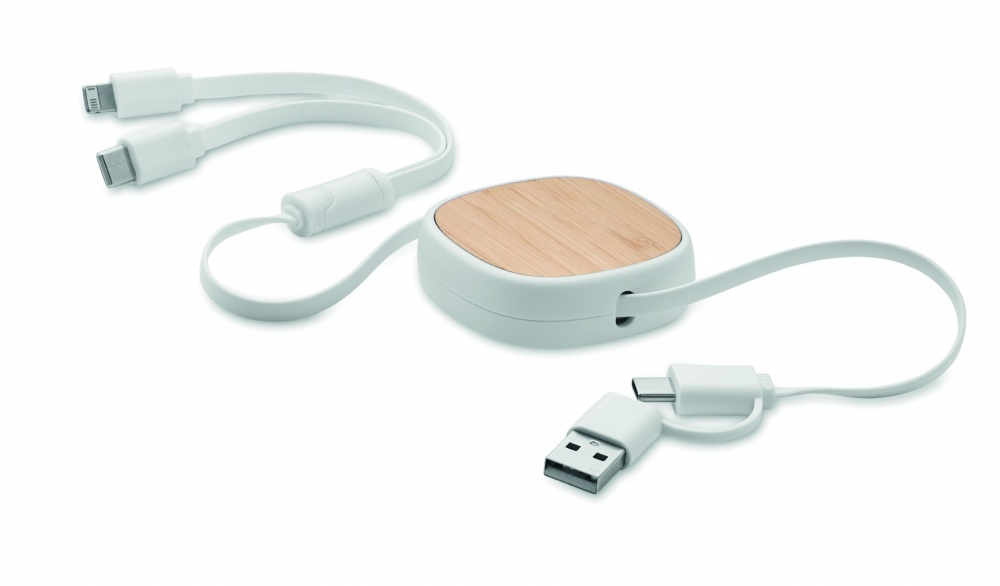 Logo trade promotional giveaways picture of: Retractable charging USB cable