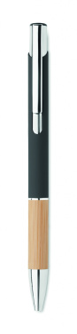 Logotrade promotional giveaways photo of: Ballpoint pen made of aluminum with a bamboo grip