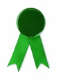 Ribbon style badge pin, Green