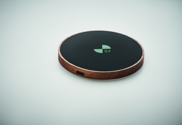 Logotrade corporate gift picture of: Wireless charger in acacia 15W