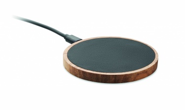 Logo trade promotional items picture of: Wireless charger in acacia 15W