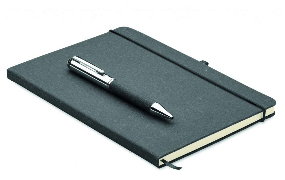 Logotrade corporate gift image of: Recycled leather notebook set