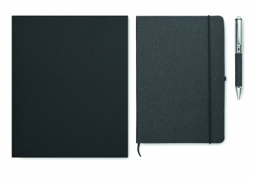 Logo trade corporate gifts picture of: Recycled leather notebook set