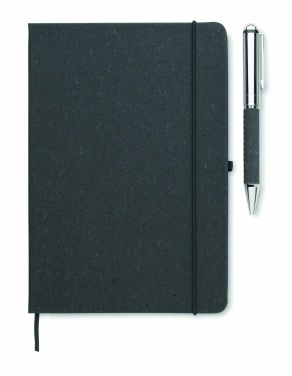 Logo trade promotional gifts picture of: Recycled leather notebook set