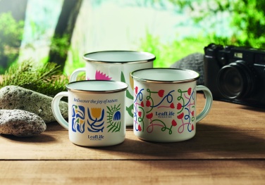 Logo trade promotional gift photo of: Enamel sublimation mug 200ml